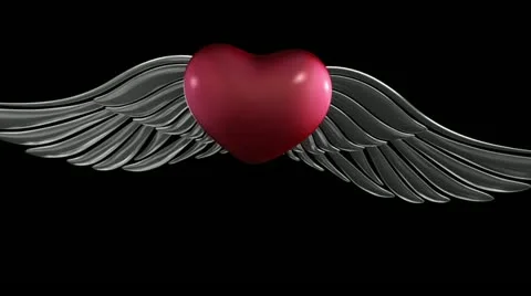Wing heart animation Stock-Footage 12280228