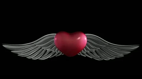 Wing heart animation Stock-Footage 12280636
