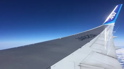 Wing of high speed plane Video stock 92834431