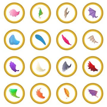 Wing icon circle Illustrazione stock