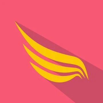 Wing icon in flat style Illustrazione stock