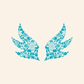 Wing icon Stock Illustration