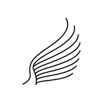 Wing icon line design template isolated Stock Illustration