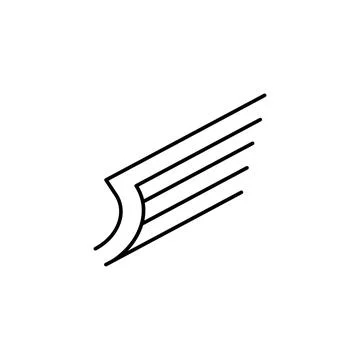 Wing icon line design template isolated Stock Illustration