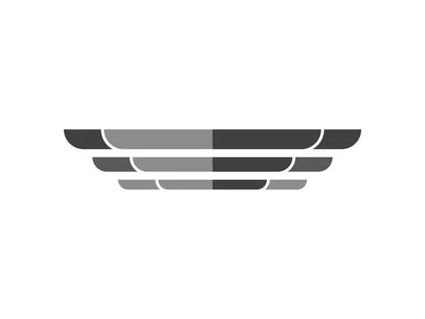 Wing Icon, Vector Feather Wing Symbol Stock Illustration