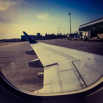 Wing of jet 写真素材