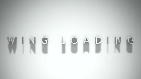 Wing loading 3D title animation white text on a white background Stock Footage 298897045