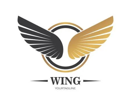 Wing logo symbol icon vector illustration Stock Illustration