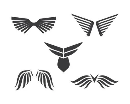 Wing logo symbol icon vector illustration Stock Illustration