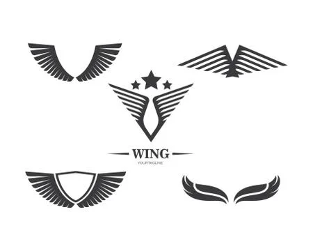 Wing logo symbol icon vector illustration Stock Illustration
