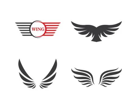 Wing logo symbol icon vector illustration Stock Illustration