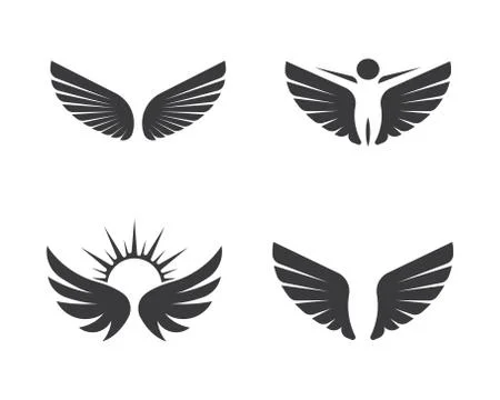 Wing logo symbol icon vector illustration Illustrazione stock