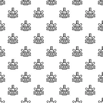 Wing nut bolt fastening hardware seamless pattern background Stock Illustration