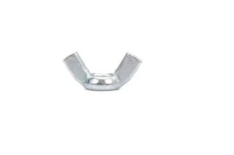 Wing nut for Hex bolt with hexagonal head isolated on white background. Stock Photos