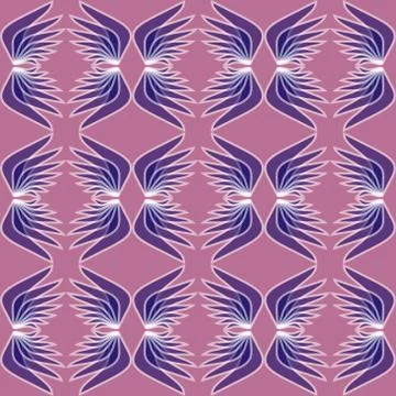 Wing patterns in purple colors. Seamless abstract background. Repeating win.. Stock Illustration