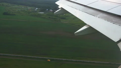Wing of plane Stock Footage 87274758
