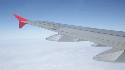 Wing From The Plane Footage 2 스톡 동영상 98754213