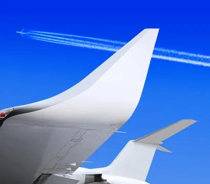 Wing of plane Stock Illustration
