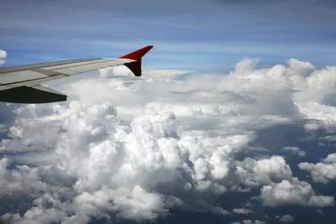 Wing of the plane Foto stock