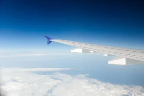 Wing of the plane Stockfoto's