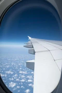 Wing of plane Foto stock