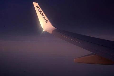 Wing of ryanair Stock Photos