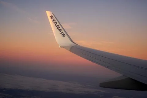 Wing of ryanair Stock Photos