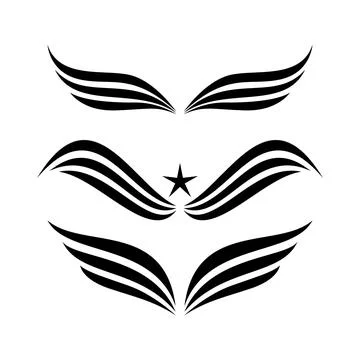 Wing Set Vector Stock Illustration
