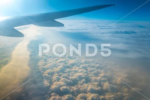 The wing in the sky on the background of the cloud Stock Photos