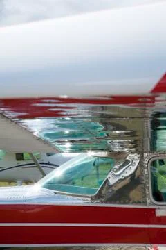 Wing of on small airoplane Stock Photos