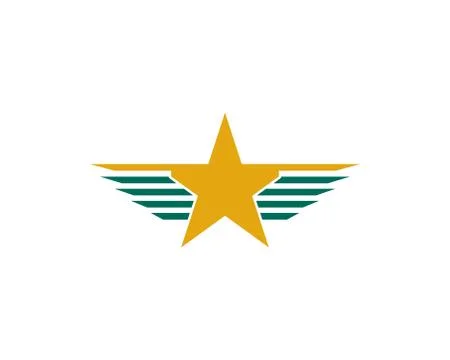 Wing star logo Stock Illustration