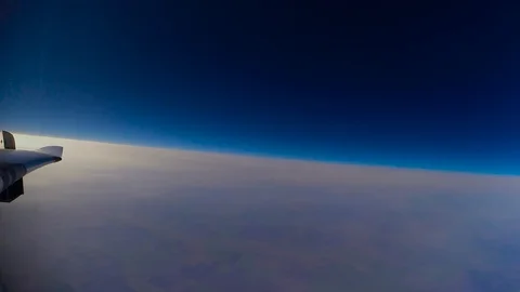 A wing in the stratosphere. Stock Footage 85873254