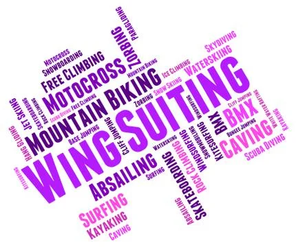 Wing Suiting Indicates Sky Divingsky Diver And Freefall Stock Illustration