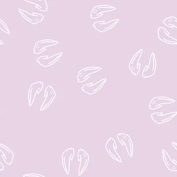 Wing tip chicken line seamless pattern Stock Illustration