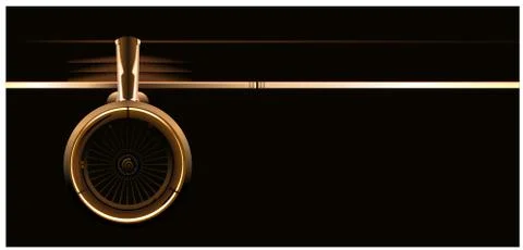 Wing with turbine Stock Illustration