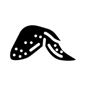 Wing with two phalanges glyph icon vector illustration Illustrazione stock