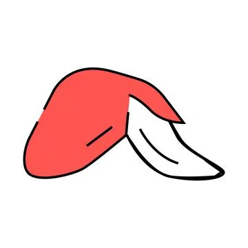 Wing with two phalanges icon color illustration 스톡 일러스트