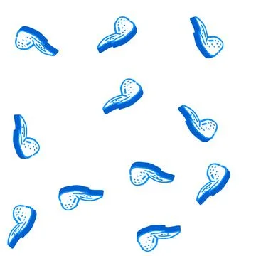 Wing with two phalanges isometric icon seamless pattern Stock Illustration