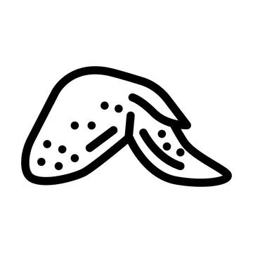 Wing with two phalanges line icon vector illustration Stock Illustration