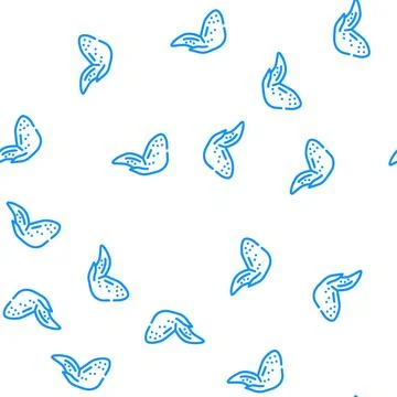 Wing with two phalanges vector seamless pattern Stock Illustration