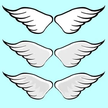Wing Vector Cartoon Illustrazione stock
