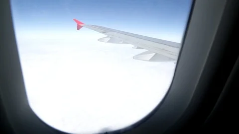 Wing From Window Of The Plane Footage 4 動画素材 98716461