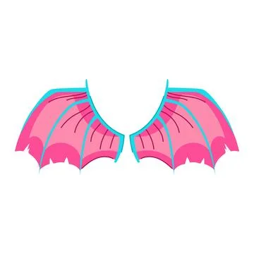 Wing wings dragon cartoon vector illustration イラスト素材