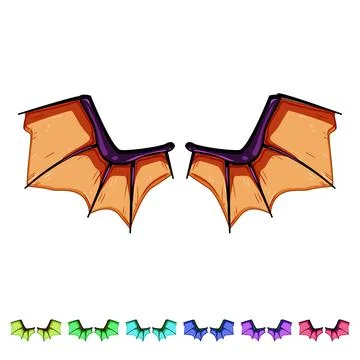 Wing wings dragon cartoon vector graphic Ilustración de archivo