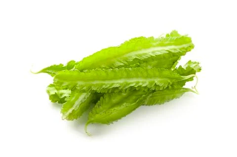 Winged bean isolated on white background. (Psophocarpus tetragonolobus) Stock Photos