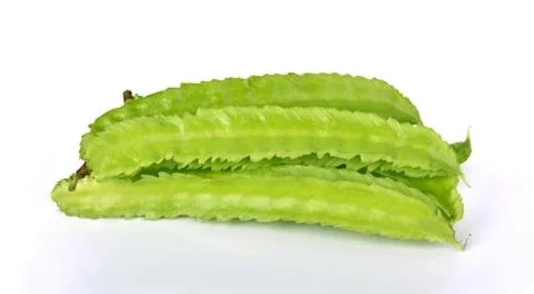 Winged bean on white background Foto stock