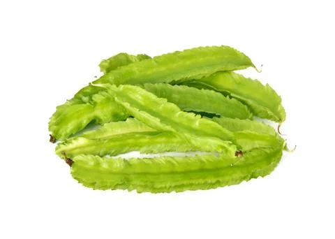 Winged bean on white background Foto stock