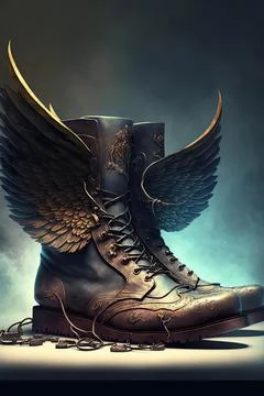 Winged boots Stock Illustration