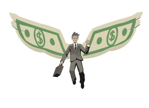 Winged businessman Stock-Illustration