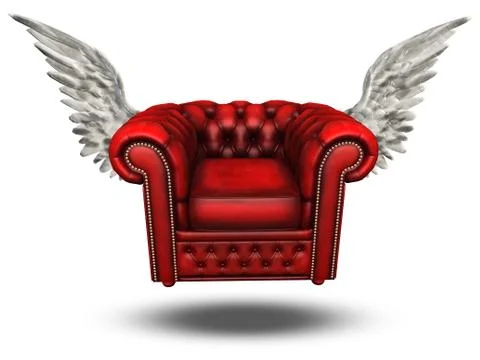 Winged comort chaie Stock Illustration